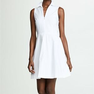 THEORY Collared Flare Dress white size 8